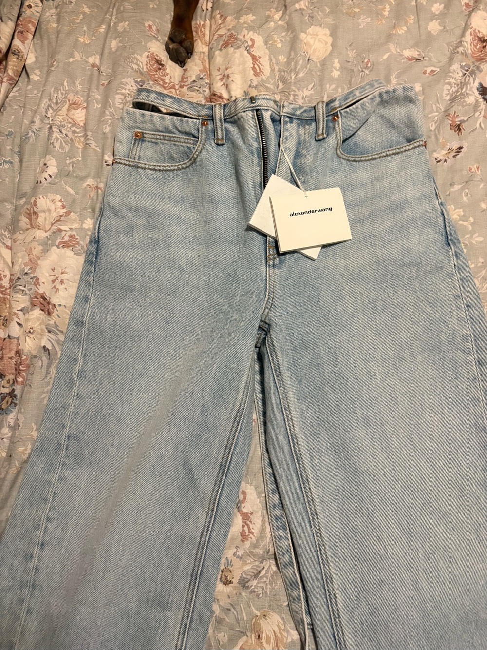 Alexander Wang Light Wash Straight-Leg Jeans